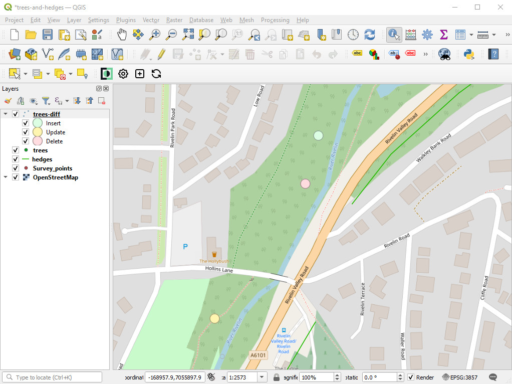 Diff layer added to QGIS layers panel
