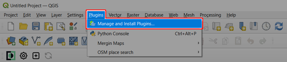 QGIS Manage and Install Plugins